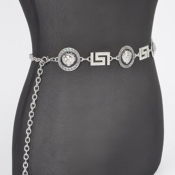 Metal Rhinestone Chain Belt - Picture 2 of 8